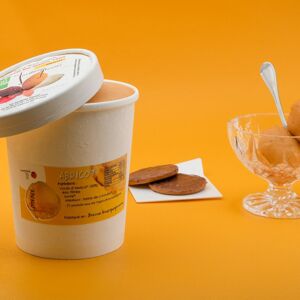 Sorbet Abricot Bergeron-1 litre - En direct de Le Jardinier Glacier (Saône-et-Loire)