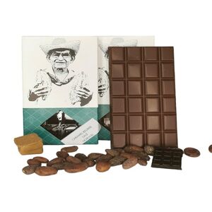 Tablette de chocolat noir au caramel beurre sale 110g - En direct de Chaloin Chocolats (Vaucluse)
