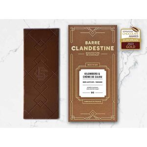 Tablette de chocolat noir lacté bean to bar - Kilombero & crème de cajou - 60g - En direct de Barre Clandestine (Gard) - Publicité