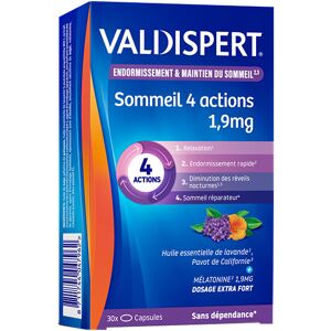 Sommeil 4 Actions 1,9mg Mélatonine 30 gélules