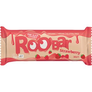 Smart Organic BIO Roobar barre végétalienne – fraise & glaçure rose, 30 g