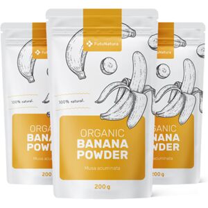 FutuNatura 3x Banane en poudre BIO, ensemble 600 g