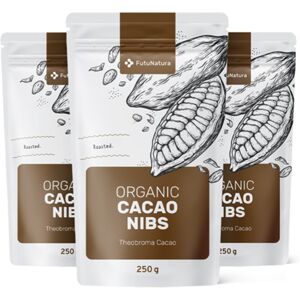 FutuNatura 3x Fèves de cacao criollo concassées BIO, ensemble 750 g