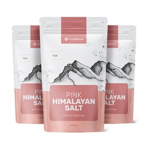 FutuNatura 3x Sel rose de l'Himalaya, finement moulu, ensemble 3000 g