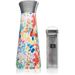 KUSMI TEA Carafe Isotherme 1L - Carafe isotherme 1L en acier inoxydable avec filtre - Kusmi Tea