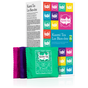 Coffret Les Bien-etre bio - Assortiment de 24 sachets mousseline de thes aromatises et infusion - Kusmi Tea