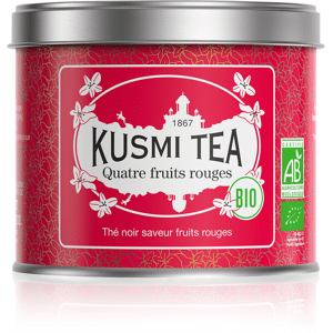 KUSMI TEA Quatre Fruits Rouges - Thé noir, fruits rouges - Boîte de thé en vrac - Kusmi Tea