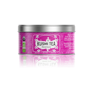 KUSMI TEA Sweet Love - Mélange aromatisé de thé noir, poivre rose, guarana et épices - Boite à thé en vrac - Kusmi Tea