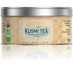 KUSMI TEA Bouquet de Fleurs N°108 - Thé noir aromatisé agrumes et fleur - Boite à thé en vrac - Kusmi Tea