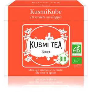 KUSMI TEA Boost - Mélange aromatisé de maté, thé vert et épices - Sachets de thé - Kusmi Tea