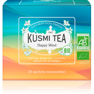 KUSMI TEA Happy Mind Infusion bio Plante, citron, pomme, épices  Kusmi Tea