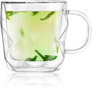 Set de deux mugs en verre double paroi 35Cl - Set de 2 mugs Geo 35Cl en verre double paroi - Kusmi Tea