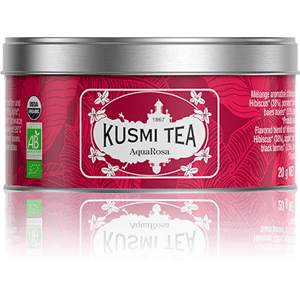 KUSMI TEA AquaRosa (Infusion de fruits bio) - Infusion hibiscus, fruits rouges - Boîte de thé en vrac - Kusmi Tea