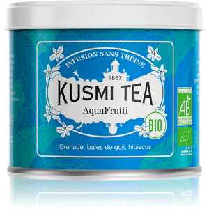 KUSMI TEA AquaFrutti (Infusion de fruits bio) - Infusion hibiscus, baies de goji - Boîte de thé en vrac - Kusmi Tea