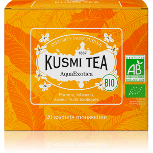 KUSMI TEA AquaExotica (Infusion de fruits bio) - Infusion hibiscus, mangue - Sachets de thé - Kusmi Tea