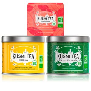 KUSMI TEA Trio Best Sellers - Trio Best Sellers: BB Detox, Thé vert à la menthe & Aqua Summer - Kusmi Tea