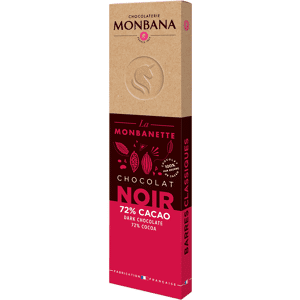 Monbana - Barre chocolat noir - MONBANA - 72% de cacao - Publicité