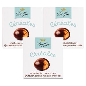 Dolfin - X3 boîtes de billes de céréales enrobées de chocolat noir - DOLFIN - Publicité
