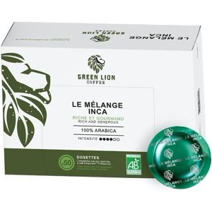 Green Lion Coffee - 50 dosettes compatibles Nespresso® pro Le Mélange Inca Office Pads Bio - GREEN LION COFFEE - Publicité