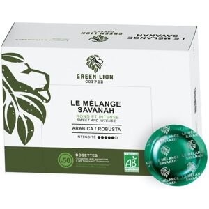 Green Lion Coffee - 50 dosettes compatibles Nespresso® pro Le Mélange Savanah Office Pads Bio - GREEN LION COFFEE - Publicité