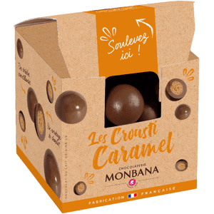 Monbana Crousti-caramel Boîte Snacking 90g - Monbana - Publicité