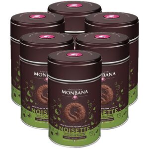 Monbana Lot de 6 Chocolats en poudre aromatisés Noisette 6x250g - Monbana - 1500.0000 - Publicité