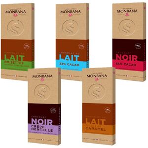 Monbana Pack De 5 Tablettes Au Chocolat (5x100gr) - Monbana - Publicité