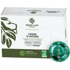 Green Lion Coffee - 50 dosettes compatibles Nespresso® pro Terre d'avenir Commerce Equitable Office Pads Bio - GREEN LION COFFEE - Publicité