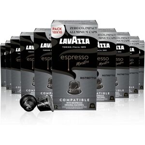 Nespresso 400 Capsules Café Aluminium Lavazza Maestro Ristretto Compatible Nespresso