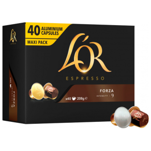 Nespresso 200 Capsules L' Or Espresso Forza Compatible Nespresso   Aluminium