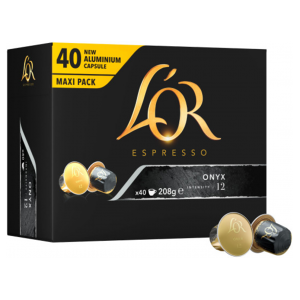 Nespresso 200 Capsules L' Or Espresso Onyx Compatible Nespresso   Aluminium