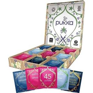 Coffret sélection Pukka thé et infusion 100% bio - 45 sachets