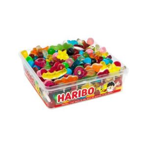 Assortiment de bonbons haribo Happy Life - parfums fruités - boîte de 700g - Publicité
