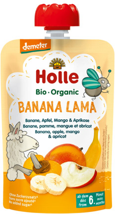 Holle Gourde Bio Banane Pomme Mangue Abricot 6m+ 100g