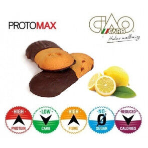CiaoCarb Pack de 10 Biscuits CiaoCarb Protomax Lemonchoc Phase 1 Vanille-Citron et Chocolat