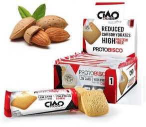 CiaoCarb Pack de 10 Biscuits CiaoCarb Protobisco Phase 1 Amandes