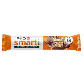 PhD Nutrition Ltd. Smart Bar Chocolate con Mantequilla de Cacahuete PhD 64g