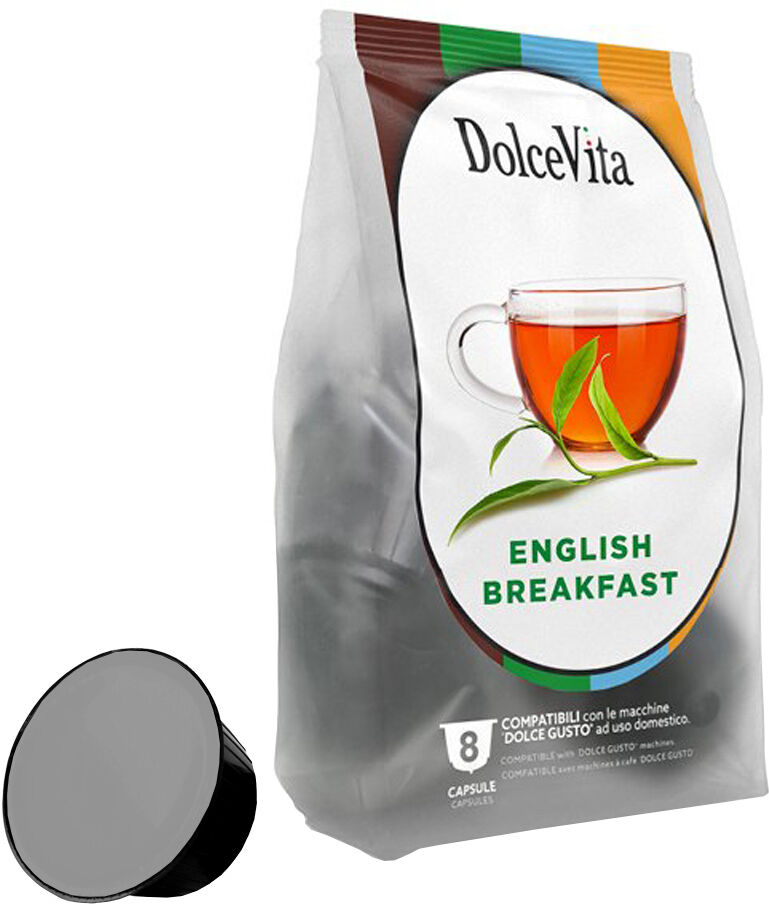 Dolce Vita English Breakfast  pour Dolce Gusto. 8 Capsules