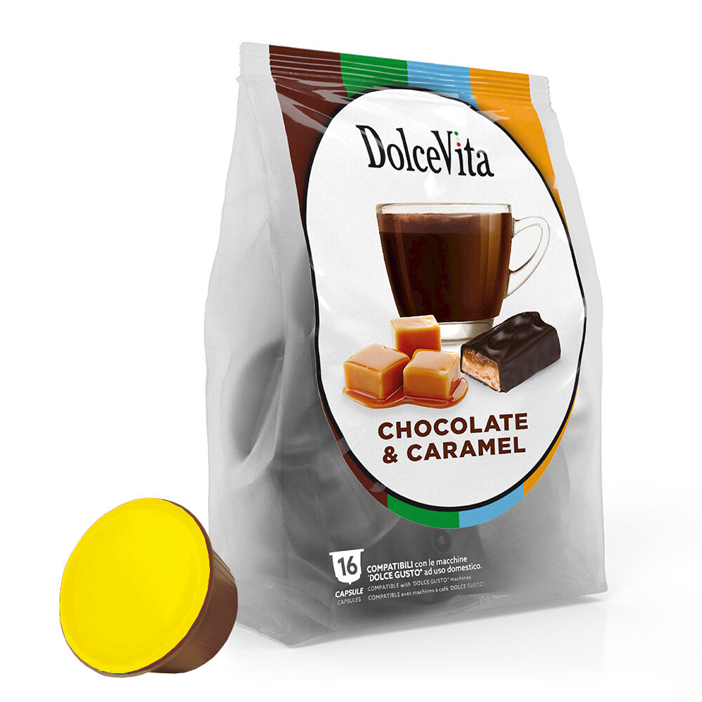 Dolce Vita Caramel Chocolate pour Dolce Gusto. 16 Capsules