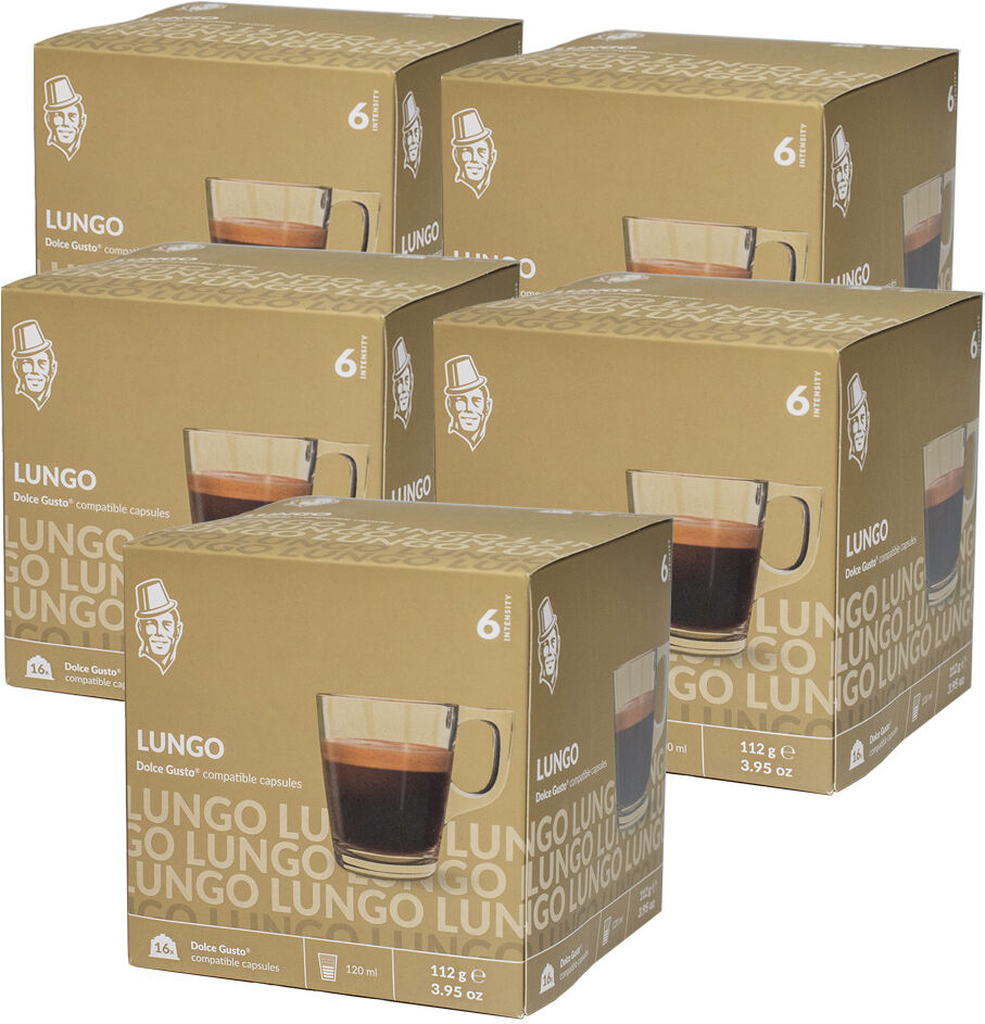 Kaffekapslen Lungo pour Dolce Gusto. 80 Capsules