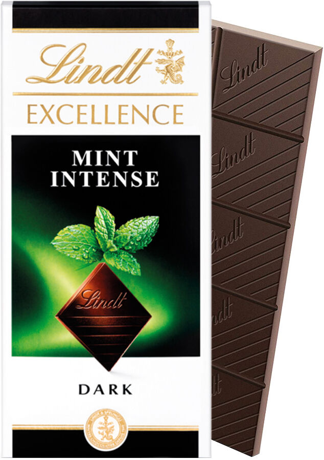 Lindt Intense Mint - 100 g. chocolat