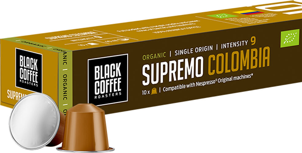 Black Coffee Roasters Supremo Colombia pour Nespresso. 10 Capsules