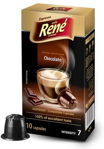 Café René Café au Chocolat pour Nespresso. 10 Capsules