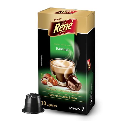 Café René Noisette pour Nespresso. 10 Capsules