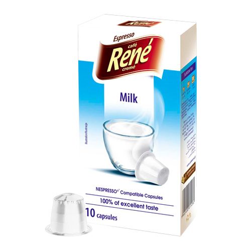 Café René Lait pour Nespresso. 10 Capsules