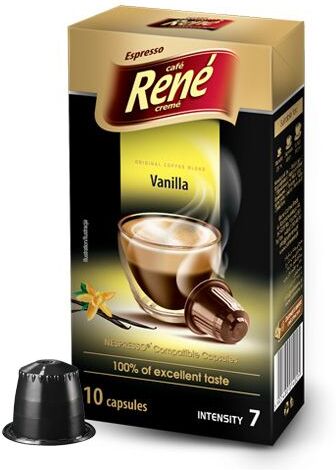 Café René Vanilla pour Nespresso. 10 Capsules