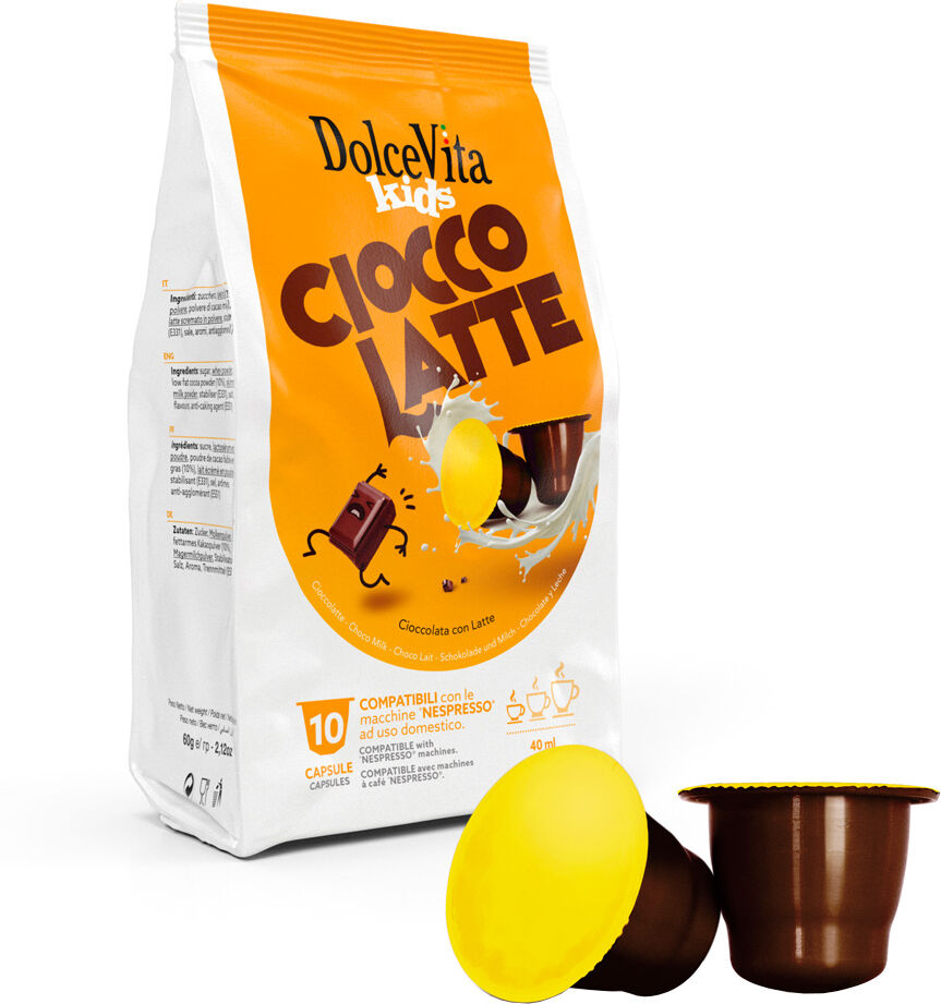 Dolce Vita Ciocco Latte pour Nespresso. 10 Capsules