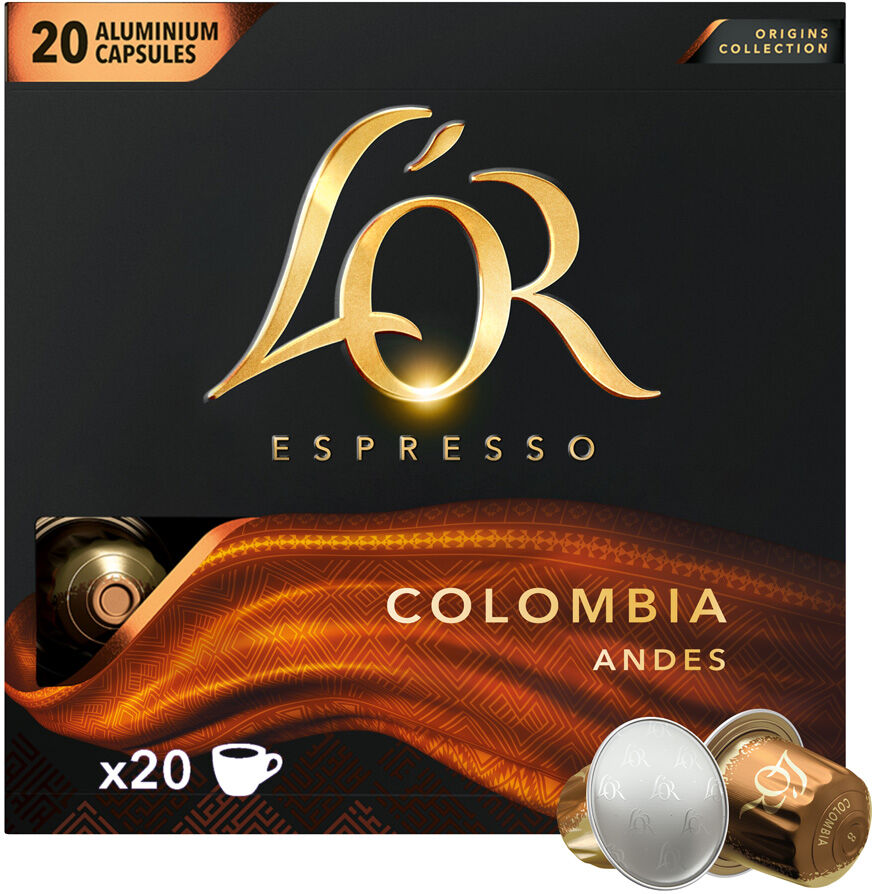 L'OR Colombia XL pour Nespresso. 20 Capsules