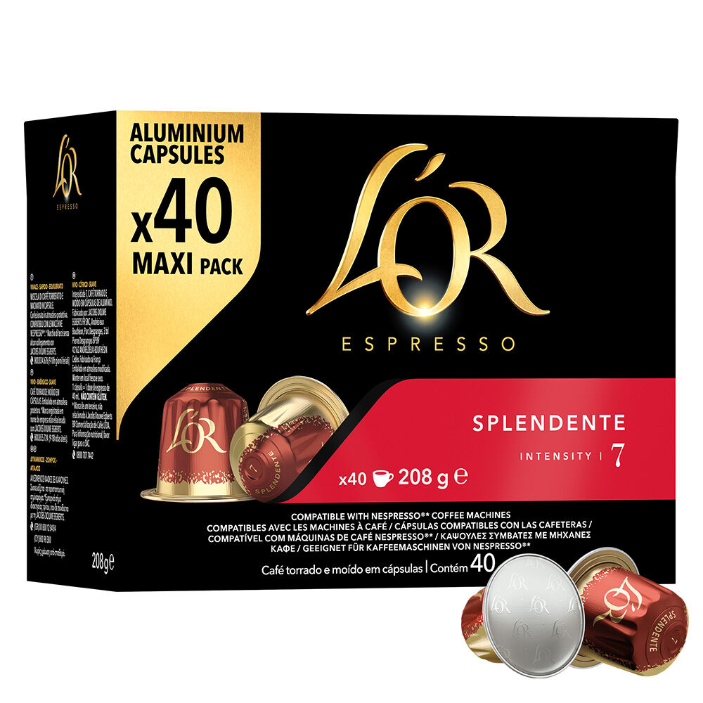 L'OR Splendente Maxi pack pour Nespresso. 40 Capsules