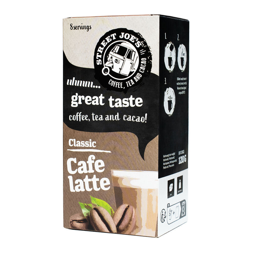Cafe Latte - Street Joe's - 8 sachets de café instantané